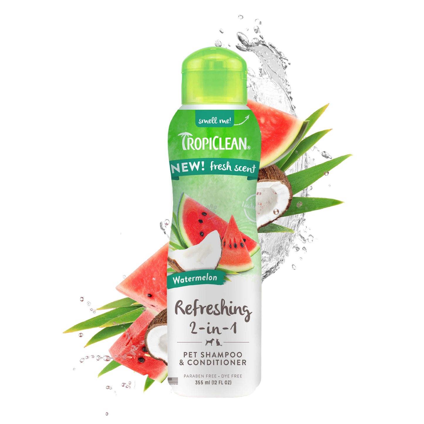 TropiClean Watermelon Luxury 2 in 1 - шампоан и балсам за кучета и котки 355 мл