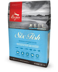 Orijen Six Fish Cat New  Formula - пълноценна храна със шест вида риба, за котки над 12 месеца  5.4 кг.
