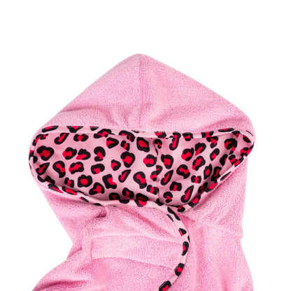 Max Molly Bath Robe Leopard Pink L - халат за кучета 70 см