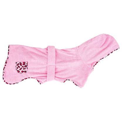 Max Molly Bath Robe Leopard Pink L - халат за кучета 70 см