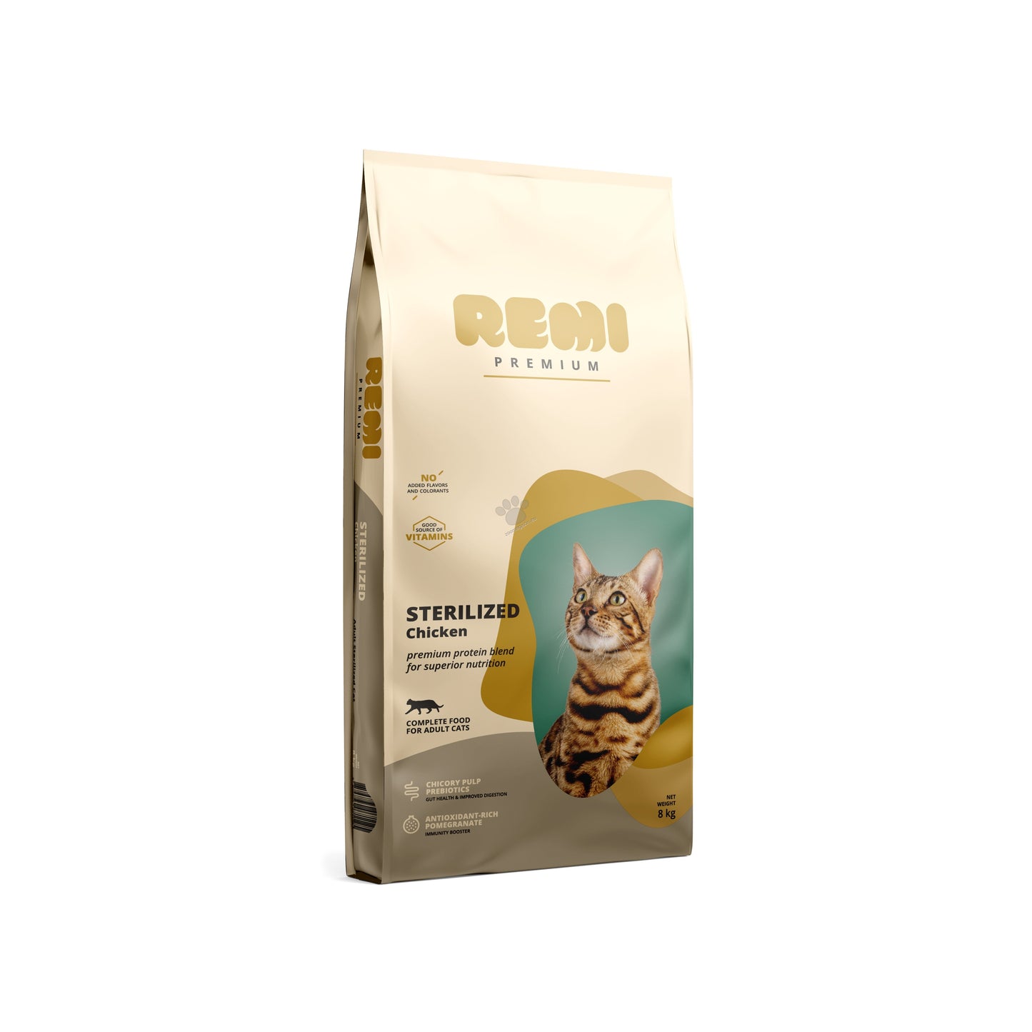 Remi Premium Cat Sterilised Chicken - суха храна за кастрирани котки с пилешко месо