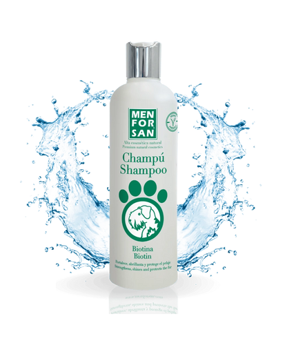 Menforsan Biotin Shampoo - шампоан с биотин, помага за укрепване на тънката и чуплива козина, подобрява структурите на кератин, като възстановява и укрепва капилярите 300 мл.