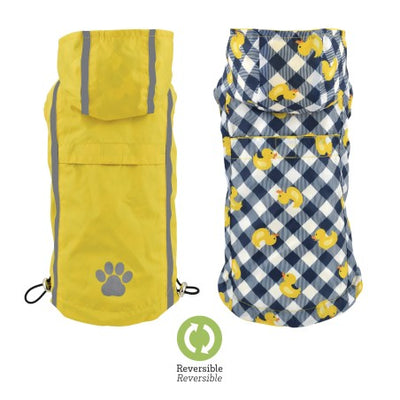 Nayeco Reversible Raincoat Yellow Duck - двулицев дъждобран за куче 30 см