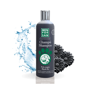 Menforsan Black fur Shampoo - шампоан за кучета с черени, сиви и тъмни нюанси на козината 300 мл.