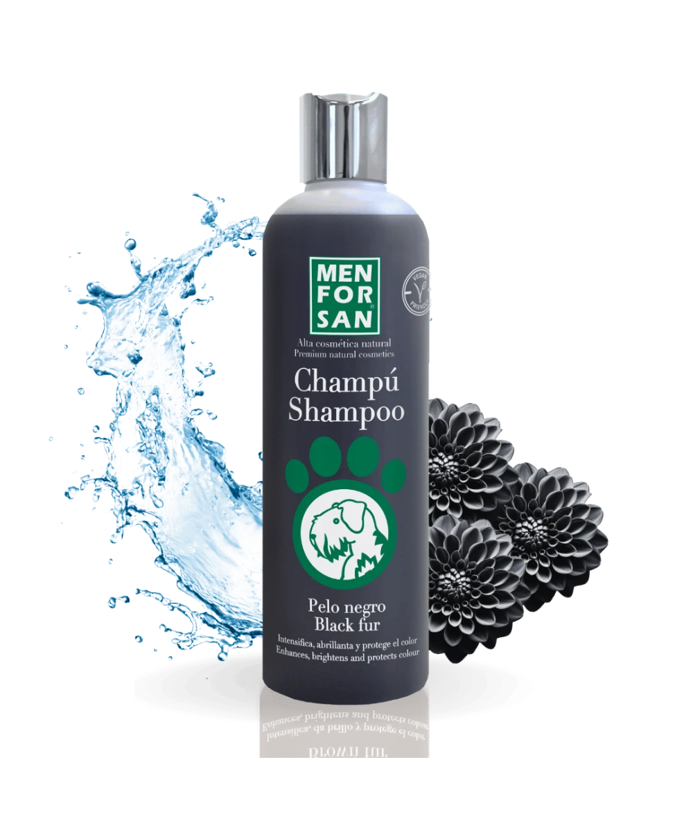Menforsan Black fur Shampoo - шампоан за кучета с черени, сиви и тъмни нюанси на козината 300 мл.