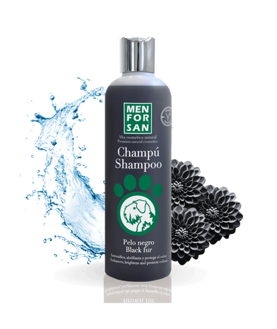 Menforsan Black fur Shampoo - шампоан за кучета с черени, сиви и тъмни нюанси на козината 300 мл.