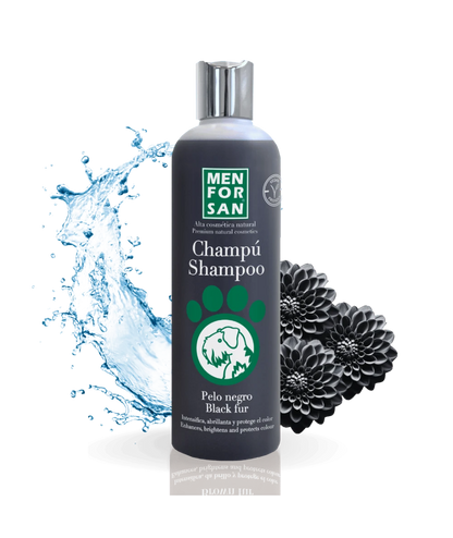 Menforsan Black fur Shampoo - шампоан за кучета с черени, сиви и тъмни нюанси на козината 300 мл.