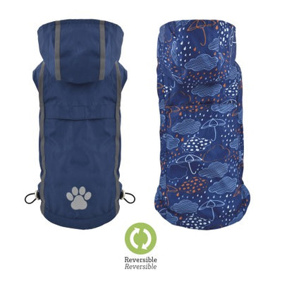 Nayeco Reversible Raincoat Blue Umbrella - двулицев дъждобран за куче 30 см