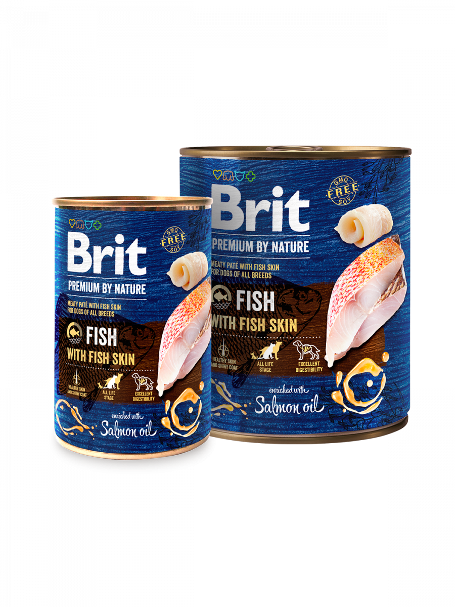 Brit Premium by Nature Fish with Fish Skin - консерва за кучета с риба и кожа от риба