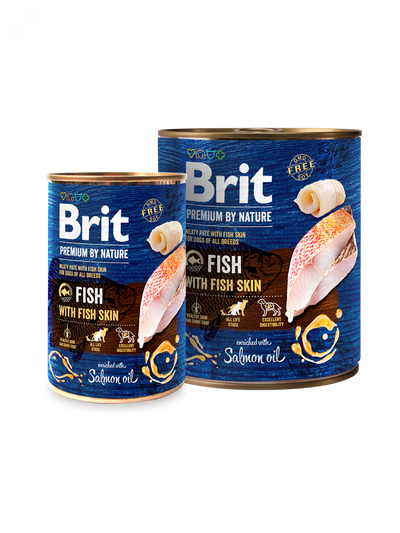 Brit Premium by Nature Fish with Fish Skin - консерва за кучета с риба и кожа от риба