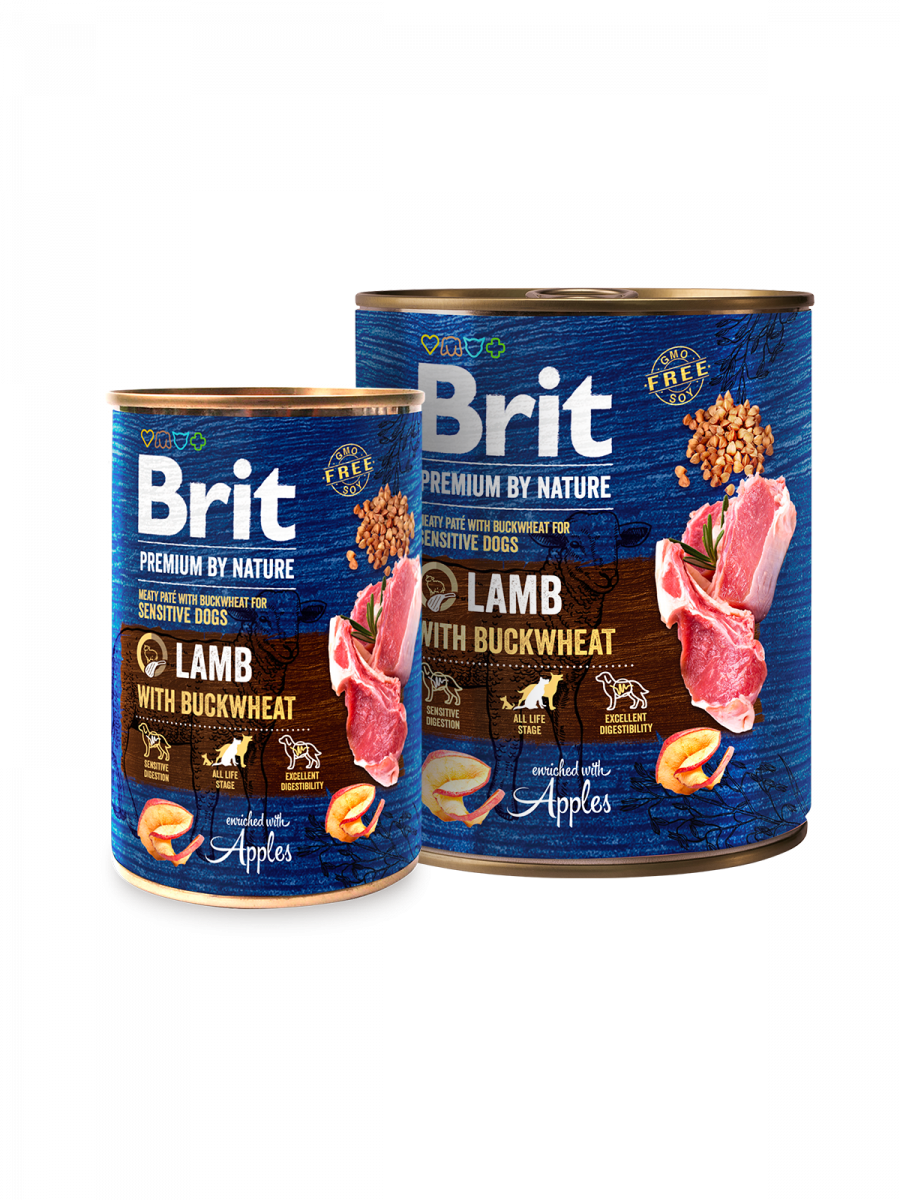 Brit Premium by Nature Lamb Buckwheat - консерва за кучета с агнешко месо и елда