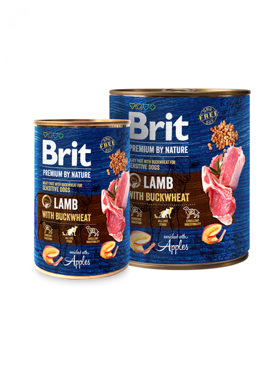 Brit Premium by Nature Lamb Buckwheat - консерва за кучета с агнешко месо и елда