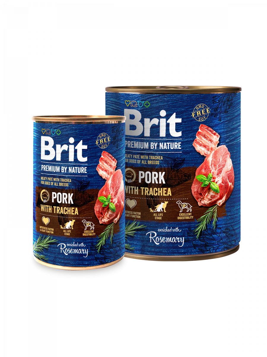 Brit Premium by Nature Pork with Trachea - консерва за кучета със свинско и трахея