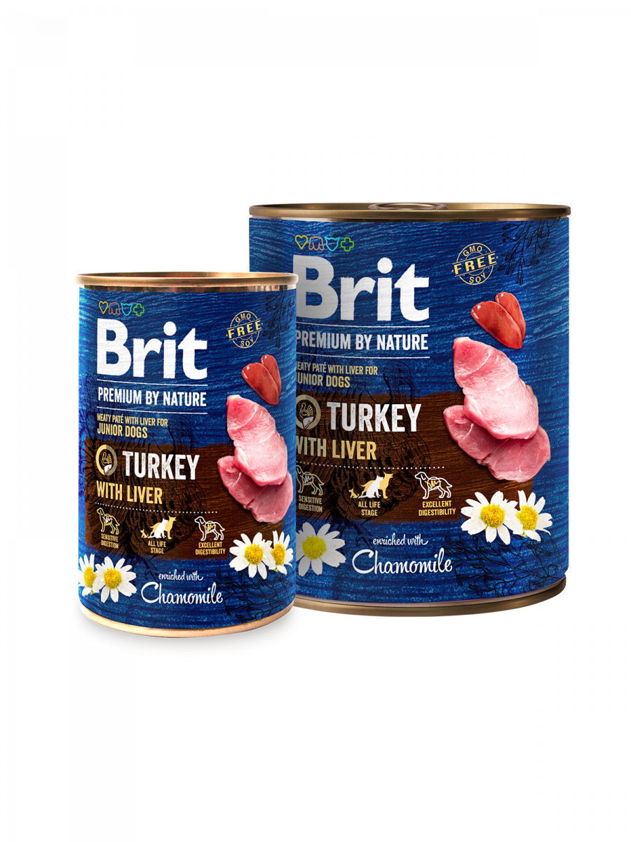 Brit Premium by Nature Turkey with Liver - консерва за кучета с пуешко и черен дроб