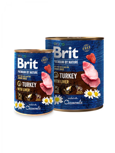 Brit Premium by Nature Turkey with Liver - консерва за кучета с пуешко и черен дроб