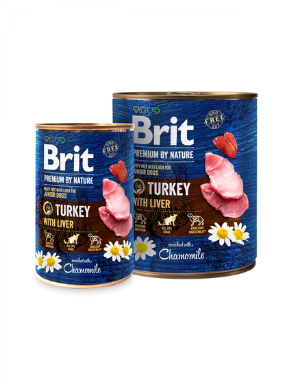 Brit Premium by Nature Turkey with Liver - консерва за кучета с пуешко и черен дроб