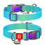 Waudog Collar Gradient Blue М - нашийник с QR код за сигурност 28 / 40 см / 20 мм