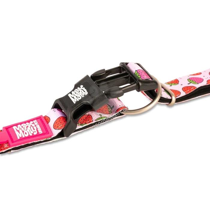 Max Molly Smart ID Strawberry Dream S - нашийник с ID чип за сигурност 28 - 45 см. / 15 мм.