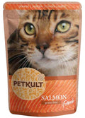 Petkult Adult Cat Salmon - пълноценен пауч за котки със сьомга 100 гр