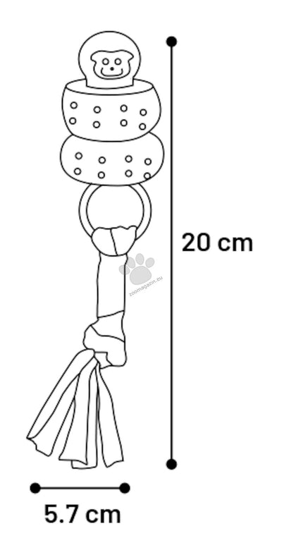 Flamingo Toy Puppy Bunty Ring Taupe - играчка за кученца 20 / 5,7 / 5,7 см