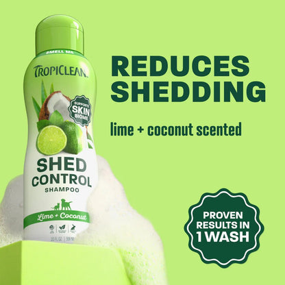 TropiClean Lime and Coconut Shed Control Shampoo - шампоан за кучета и котки 355 мл
