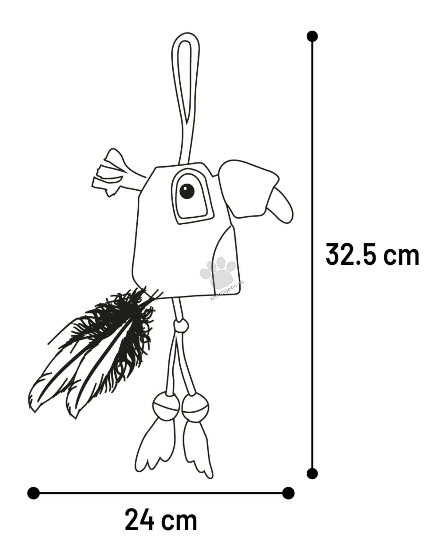 Flamingo Toy Robla Bird - играчка за котки 24 / 2,5 / 32,5 см
