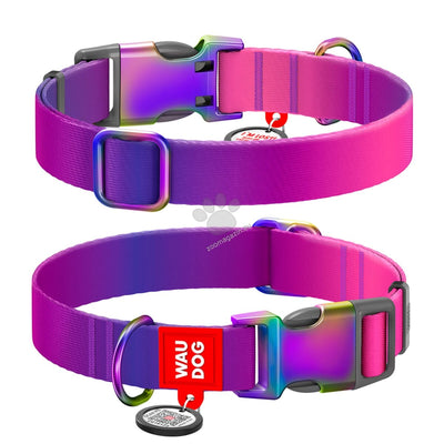Waudog Collar Gradient Purple S - нашийник с QR код за сигурност 25 / 35 см / 15 мм