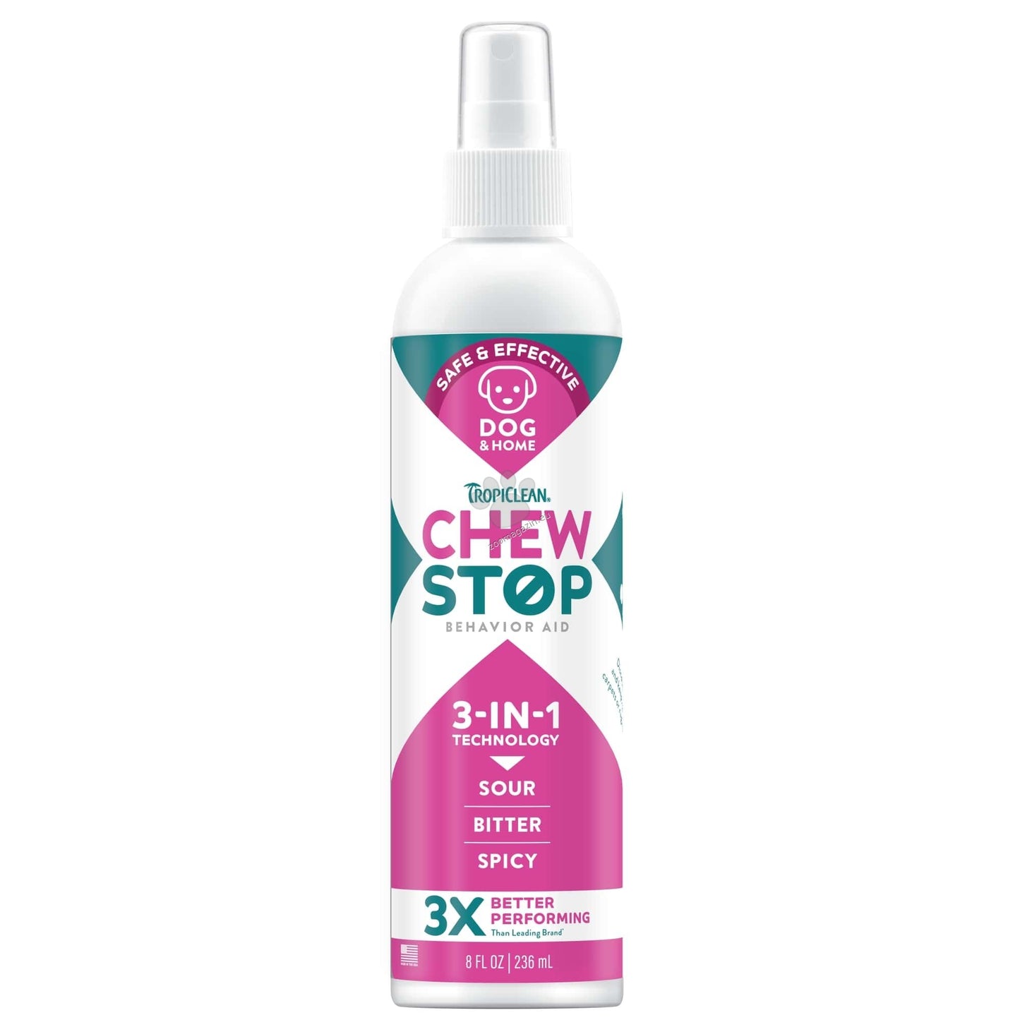 TropiClean Chew Stop Behavior Aid Dog and Home Spray - отблъскващ препарат за кучета 236 мл
