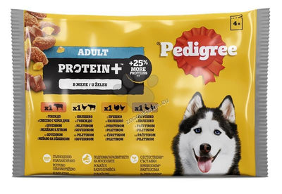 Pedigree Pouch Mix - паучове за куче с говеждо, пилешко, патешко и пуешко месо 4 х 100 гр