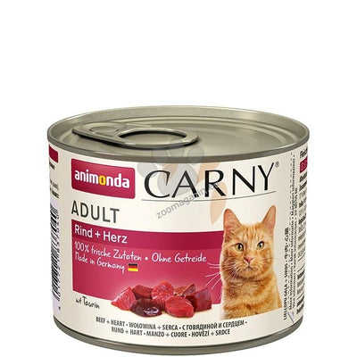 Carny Beef Heart - консерва за котки с телешко месо и сърца, стек 6 х 200 гр