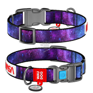 Waudog Collar NASA 21 L - нашийник с QR код за сигурност 33 / 49 см / 25 мм