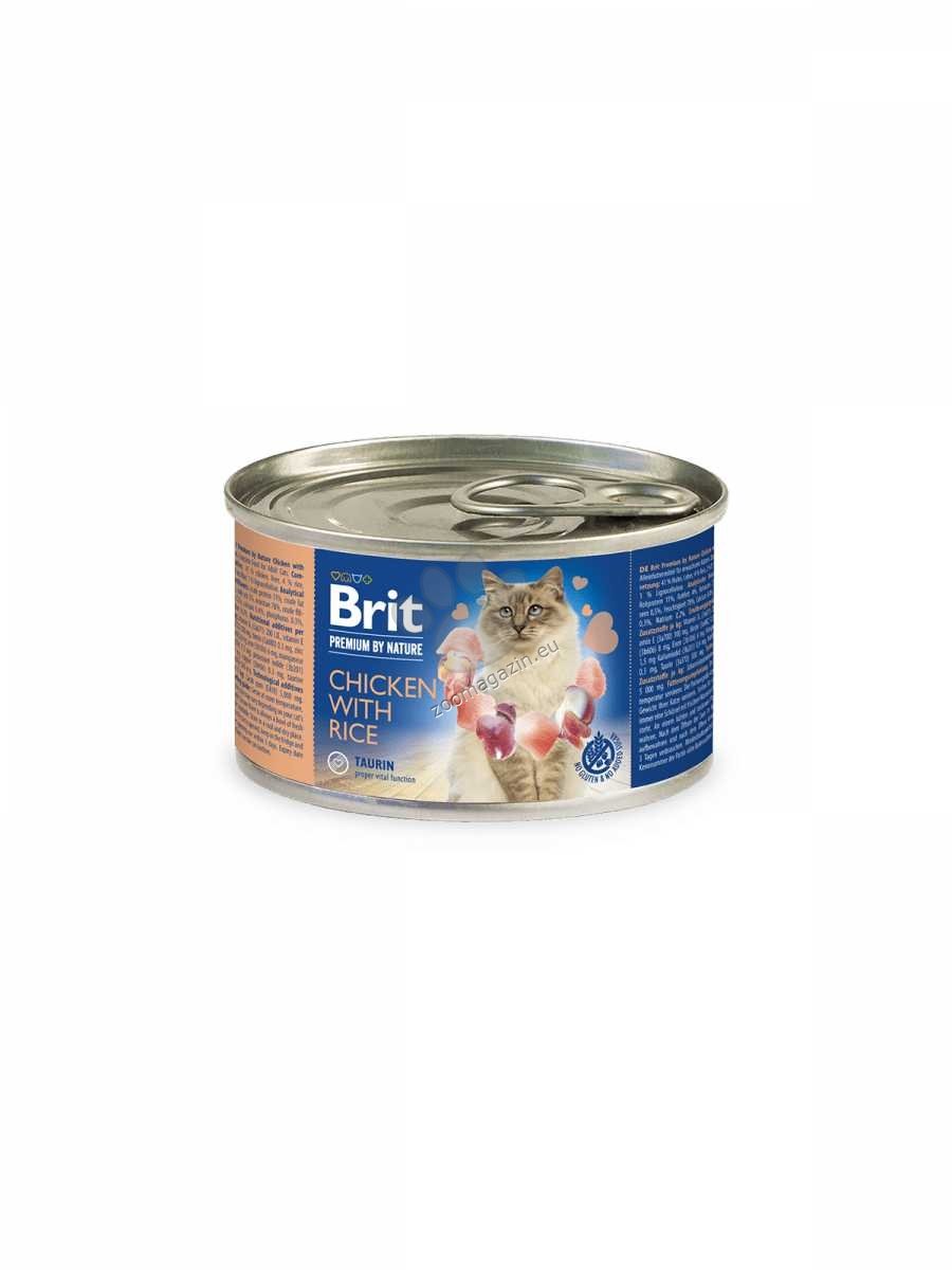 Brit Premium by Nature Chicken with Rice - пастет за котки пилешко месо с ориз 200 гр
