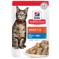 Hills Science Plan Feline Adult - с океанска риба, малки късчета в сос грейви за зрели котки над 1 година 12 х 85 гр.