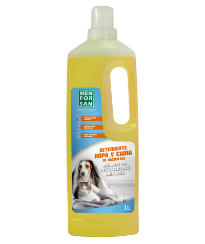 Menforsan Detergent for Pet Clothes and Beds - за пране, дезодориране и почистване на кучешки дрехи и тъкани за кучешки легла 1 литър
