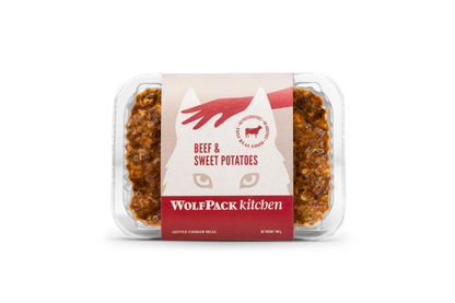 WolfPack Kitchen Beef and Sweet Potatoes - готвена храна за кучета с говеждо 400 г