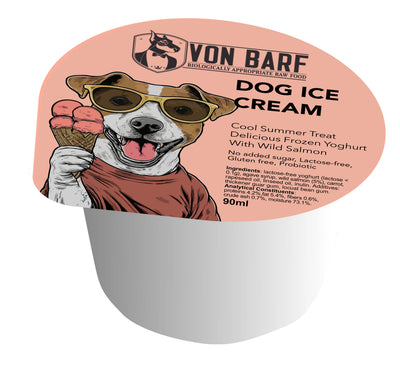 Von Barf Wild Salmon Ice Cream - сладолед за куче със сьомга 90 мл
