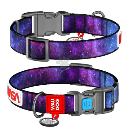 Waudog Collar NASA 21 М - нашийник с QR код за сигурност 28 / 40 см / 20 мм