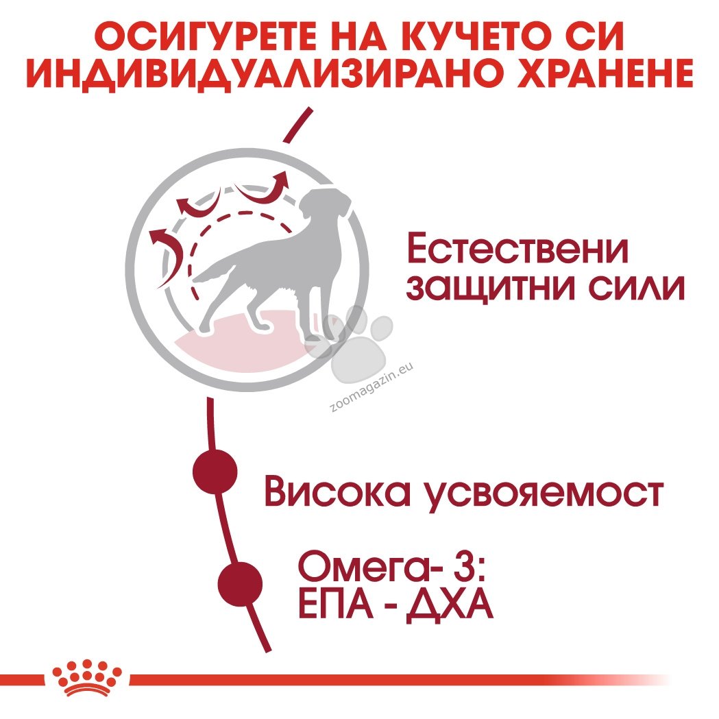 Royal Canin Medium Adult - пълноценна храна за кучета от средните породи, с тегло от 11 до 25 кг., над 12 месечна възраст 3 кг