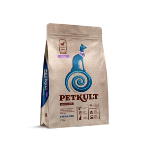 РАЗПРОДАЖБА Petkult Cat Adult Care Sterilised Duck - пълноценна храна за кастрирани котки с патешко месо 7 кг