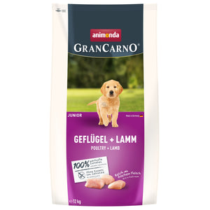 GranCarno Junior Poultry and Lamb - храна за кученца с птиче и агнешко месо 12 кг