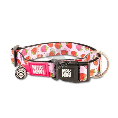 Max Molly Smart ID Strawberry Dream S - нашийник с ID чип за сигурност 28 - 45 см. / 15 мм.