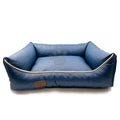 Meduza Dog Bed Eco Leather - луксозно легло от еко кожа 120 / 90 см, син