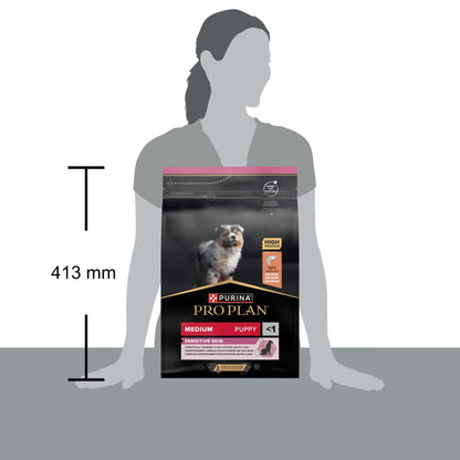 Pro Plan Medium Puppy Salmon - пълноценна храна със сьомга за кученца от средни породи 3 кг