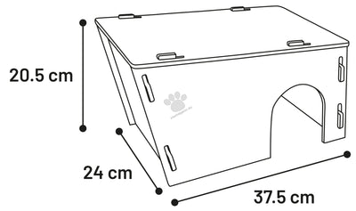 Flamingo House Mick - къщичка за гризачи 37,5 / 24 / 20,5 см