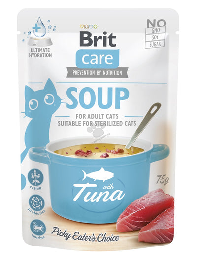 Brit Care Cat Soup with Tuna – допълваща храна за котки с риба тон 75 гр