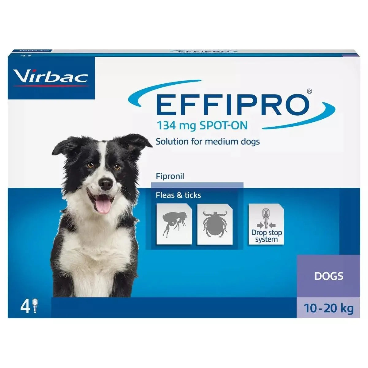 Virbac Effipro - обезпаразитяващи пипети за куче, 4 броя