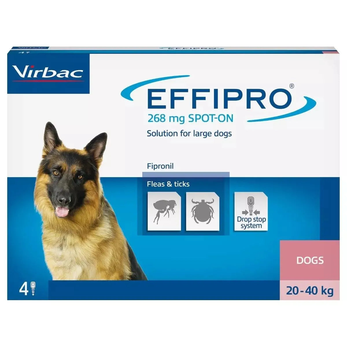 Virbac Effipro - обезпаразитяващи пипети за куче, 4 броя