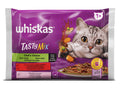 Whiskas Tasty Mix - пауч с говеждо, птиче и зеленчуци и със сьомга и моркови 4x85гр