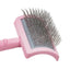 Tauro Pro Line Brush L - пластмасова четка с тънки и меки зъби 17,5 / 10,6 / 6,2 см, розов