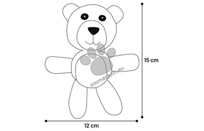 FLAMINGO DT NILAK PUPPY PLUSH BEAR BROWN + TENNIS BALL - плюшено мече с тенис топка 15 см.